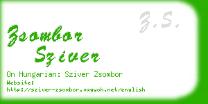 zsombor sziver business card
